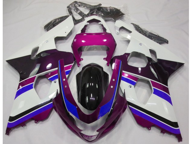 2004-2005 Glanzrosa & Blau Suzuki GSXR 600-750 Motorrad Verkleidung