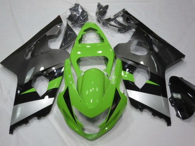 2004-2005 Grün & Silber Suzuki GSXR 600-750 Motorrad Verkleidung