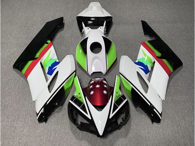 2004-2005 Grüne & Rot Flagge Honda CBR1000RR Motorrad Verkleidung 2004-2005 Grüne & Rot Flagge Honda CBR1000RR Motorrad Verkleidung