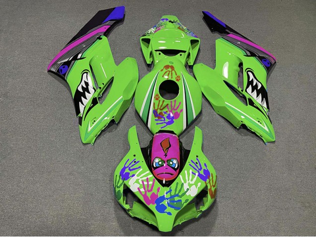 2004-2005 Grüner & Violetter Hai Honda CBR1000RR Motorrad Verkleidung 2004-2005 Grüner & Violetter Hai Honda CBR1000RR Motorrad Verkleidung