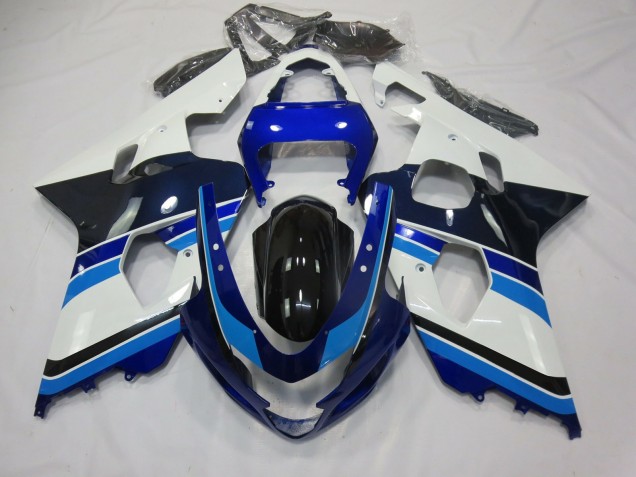 2004-2005 Hellblau Weiß & Schwarz Suzuki GSXR 600-750 Motorrad Verkleidung 2004-2005 Hellblau Weiß & Schwarz Suzuki GSXR 600-750 Motorrad Verkleidung