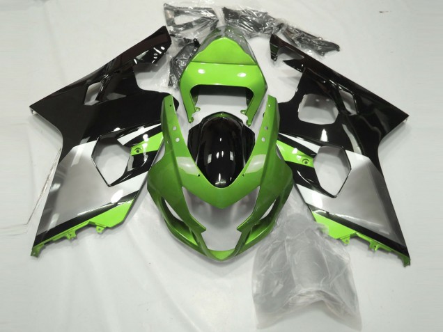 2004-2005 Hellgrün Silber & Schwarz Suzuki GSXR 600-750 Motorrad Verkleidung