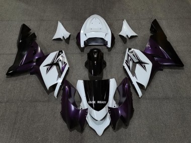 2004-2005 Weiß Lila & Schwarz Kawasaki ZX10R Motorrad Verkleidung