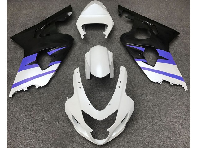 2004-2005 Matt Weiß & Blau Suzuki GSXR 600-750 Motorrad Verkleidung 2004-2005 Matt Weiß & Blau Suzuki GSXR 600-750 Motorrad Verkleidung