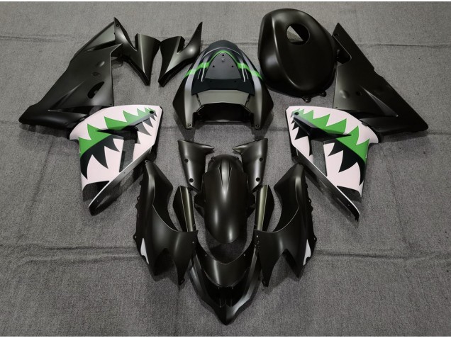 2004-2005 Matt Schwarz & Grün Kawasaki ZX10R Motorrad Verkleidung 2004-2005 Matt Schwarz & Grün Kawasaki ZX10R Motorrad Verkleidung