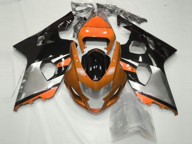 2004-2005 Orange Silber & Schwarz Suzuki GSXR 600-750 Motorrad Verkleidung