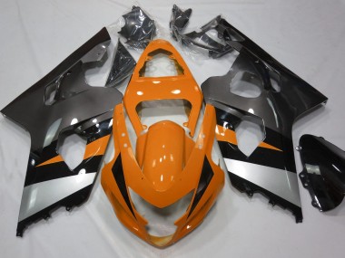 2004-2005 Orange & Silber Suzuki GSXR 600-750 Motorrad Verkleidung