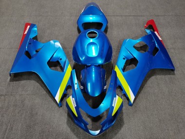 2004-2005 Perlblaugelb Suzuki GSXR 600-750 Motorrad Verkleidung