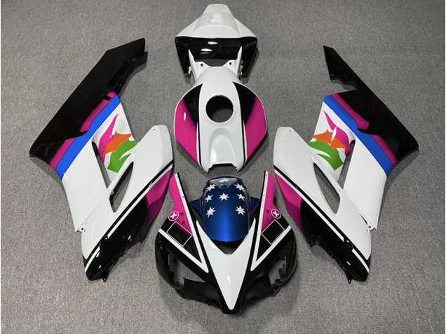 2004-2005 Pink & Blaue Flagge Honda CBR1000RR Motorrad Verkleidung 2004-2005 Pink & Blaue Flagge Honda CBR1000RR Motorrad Verkleidung