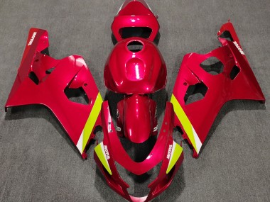 2004-2005 Rot Glänzend Suzuki GSXR 600-750 Motorrad Verkleidung