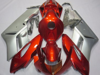 2004-2005 Rot-Silber Honda CBR1000RR Motorrad Verkleidung