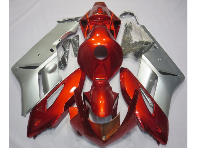 2004-2005 Rot-Silber Honda CBR1000RR Motorrad Verkleidung