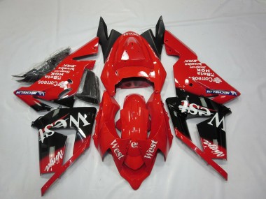 2004-2005 Rot West Kawasaki ZX10R Motorrad Verkleidung