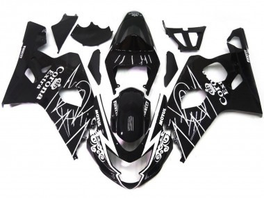 2004-2005 Schwarz Glänzend Corona Stil Suzuki GSXR 600-750 Motorrad Verkleidung