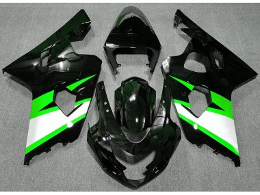2004-2005 Schwarz Glänzend & Grün Suzuki GSXR 600-750 Motorrad Verkleidung