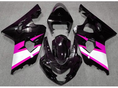 2004-2005 Schwarz Glänzend & Pink Suzuki GSXR 600-750 Motorrad Verkleidung