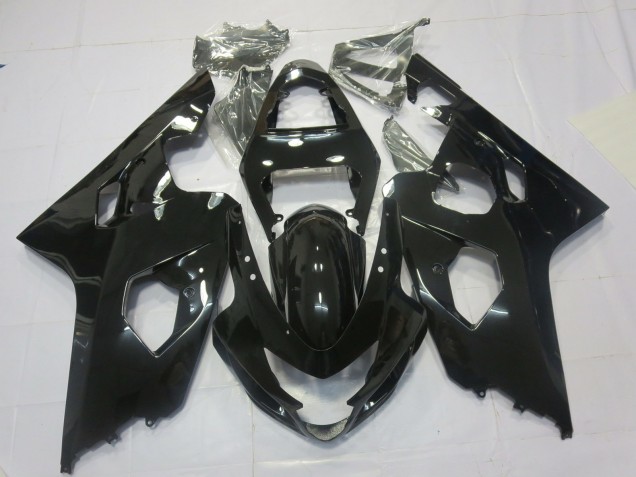 2004-2005 Schwarz Glänzend Suzuki GSXR 600-750 Motorrad Verkleidung 2004-2005 Schwarz Glänzend Suzuki GSXR 600-750 Motorrad Verkleidung