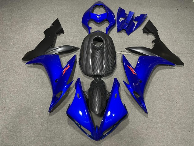 2004-2006 Blau Glänzend & Kohlefaser Stil Yamaha R1 Motorrad Verkleidung 2004-2006 Blau Glänzend & Kohlefaser Stil Yamaha R1 Motorrad Verkleidung