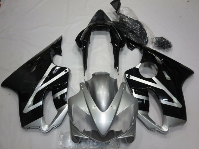2004-2007 Silber & Schwarz Honda CBR600 F4i Motorrad Verkleidung