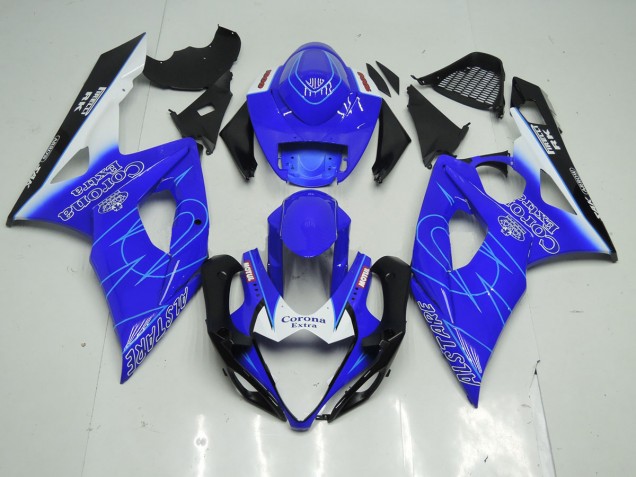2005-2006 Blau & Weiß Corona Suzuki GSXR 1000 Motorrad Verkleidung 2005-2006 Blau & Weiß Corona Suzuki GSXR 1000 Motorrad Verkleidung