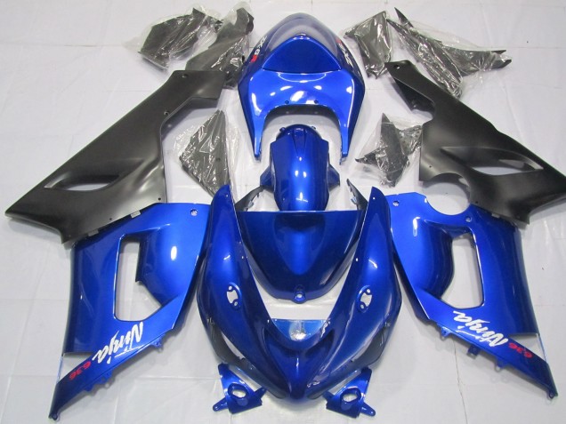 2005-2006 Blau & Schwarz Kawasaki ZX6R Motorrad Verkleidung