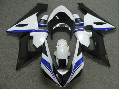 2005-2006 Blauweiß & Schwarz Kawasaki ZX6R Motorrad Verkleidung