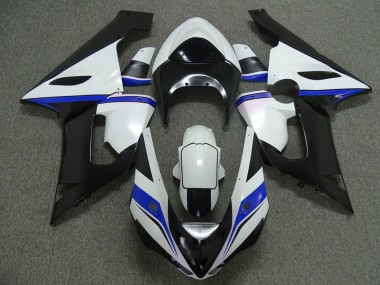 2005-2006 Blauweiß & Schwarz Kawasaki ZX6R Motorrad Verkleidung