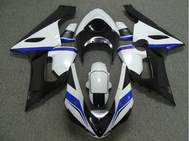 2005-2006 Blauweiß & Schwarz Kawasaki ZX6R Motorrad Verkleidung 2005-2006 Blauweiß & Schwarz Kawasaki ZX6R Motorrad Verkleidung