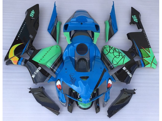 2005-2006 Blauer Hai & Grün Honda CBR600RR Motorrad Verkleidung 2005-2006 Blauer Hai & Grün Honda CBR600RR Motorrad Verkleidung