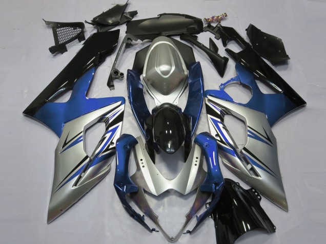 2005-2006 Blausilber & Schwarz Suzuki GSXR 1000 Motorrad Verkleidung
