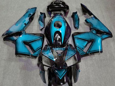 2005-2006 Dunkelhellblau Honda CBR600RR Motorrad Verkleidung