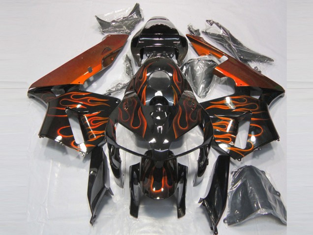 2005-2006 Gebranntes Orange Flame Honda CBR600RR Motorrad Verkleidung