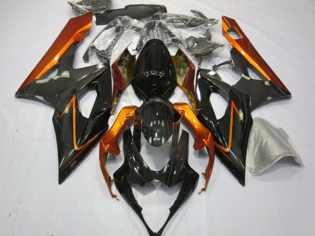 2005-2006 Gebranntes Orange & Schwarz Suzuki GSXR 1000 Motorrad Verkleidung