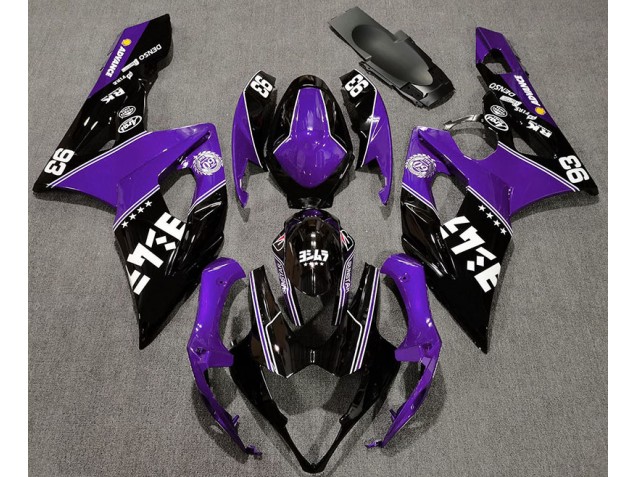 2005-2006 Glanz Lila & Schwarz Benutzerdefiniert Suzuki GSXR 1000 Motorrad Verkleidung 2005-2006 Glanz Lila & Schwarz Benutzerdefiniert Suzuki GSXR 1000 Motorrad Verkleidung