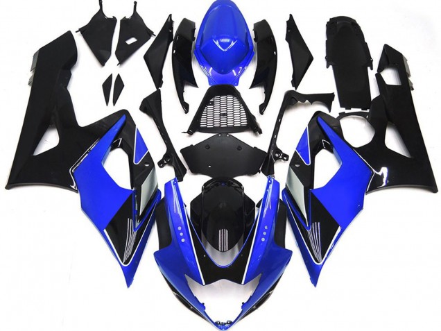 2005-2006 Glänzend Blau & Schwarz Suzuki GSXR 1000 Motorrad Verkleidung 2005-2006 Glänzend Blau & Schwarz Suzuki GSXR 1000 Motorrad Verkleidung