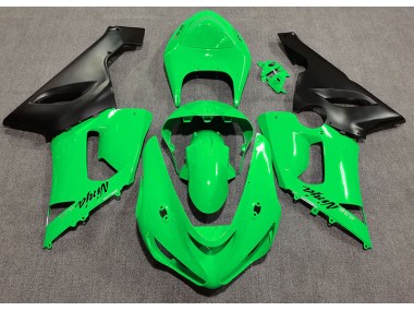 2005-2006 Glänzend Grün Kawasaki ZX6R Motorrad Verkleidung