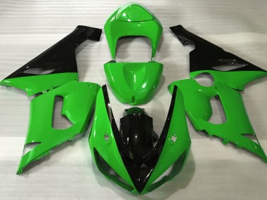 2005-2006 Glänzend Grün & Schwarz Kawasaki ZX6R Motorrad Verkleidung