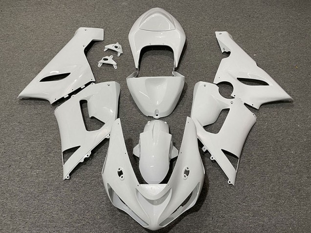 2005-2006 Glänzend Weiß Kawasaki ZX6R Motorrad Verkleidung 2005-2006 Glänzend Weiß Kawasaki ZX6R Motorrad Verkleidung