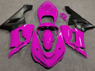 2005-2006 Glanzrosa Kawasaki ZX6R Motorrad Verkleidung