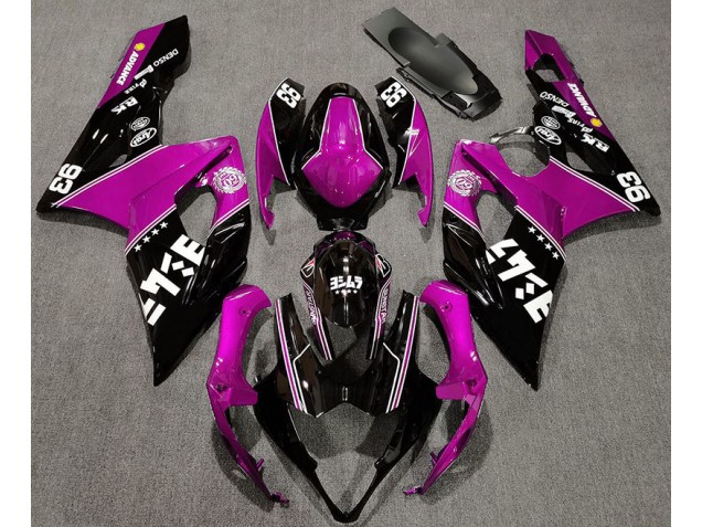 2005-2006 Glanzrosa & Schwarz Benutzerdefiniert Suzuki GSXR 1000 Motorrad Verkleidung