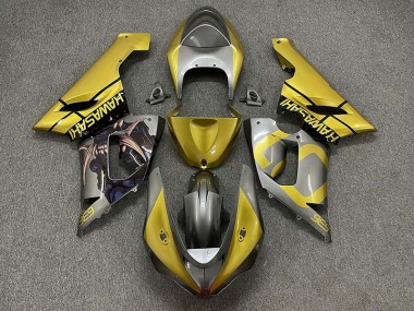 2005-2006 Gold & Silber Kawasaki ZX6R Motorrad Verkleidung