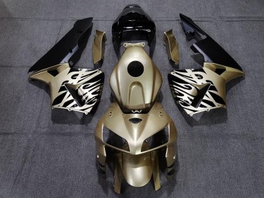 2005-2006 Goldschwarz Honda CBR600RR Motorrad Verkleidung
