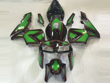 2005-2006 Grün-Rot Umriss Honda CBR600RR Motorrad Verkleidung