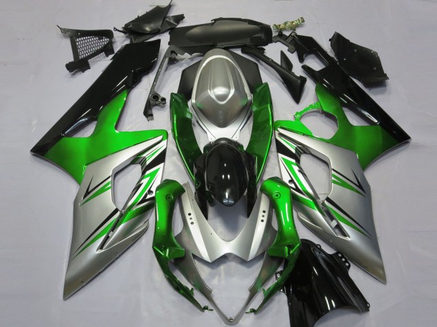 2005-2006 Grün-Silber & Schwarz Suzuki GSXR 1000 Motorrad Verkleidung