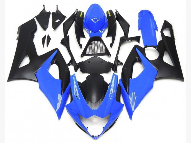 2005-2006 Hellglänzendes Blau & Matt Schwarz Unten Suzuki GSXR 1000 Motorrad Verkleidung 2005-2006 Hellglänzendes Blau & Matt Schwarz Unten Suzuki GSXR 1000 Motorrad Verkleidung