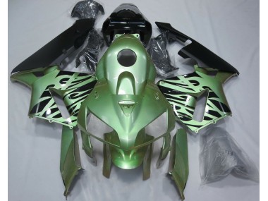2005-2006 Hellgrün Flamme Honda CBR600RR Motorrad Verkleidung