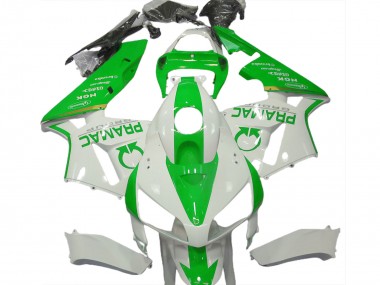 2005-2006 Hellgrün & Weiß Pramac Honda CBR600RR Motorrad Verkleidung