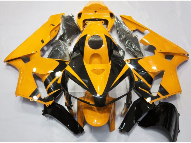 2005-2006 Hellorange & Glänzendes Schwarzes Design Honda CBR600RR Motorrad Verkleidung 2005-2006 Hellorange & Glänzendes Schwarzes Design Honda CBR600RR Motorrad Verkleidung