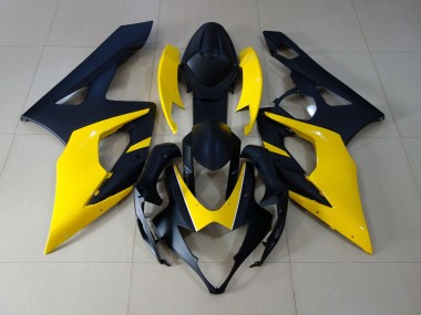 2005-2006 Matt Schwarz & Gelb Suzuki GSXR 1000 Motorrad Verkleidung