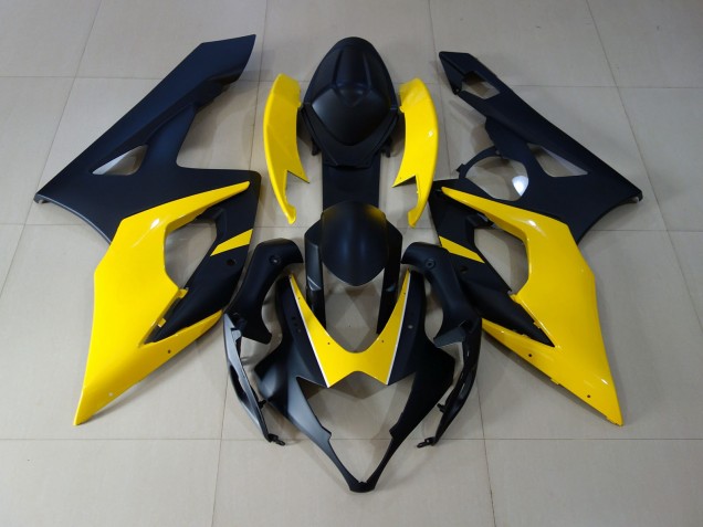 2005-2006 Matt Schwarz & Gelb Suzuki GSXR 1000 Motorrad Verkleidung